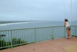 Gabby overlooking the beach and harbour at Evans Head