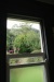 View of the surrounding cliffs through the bathroom window