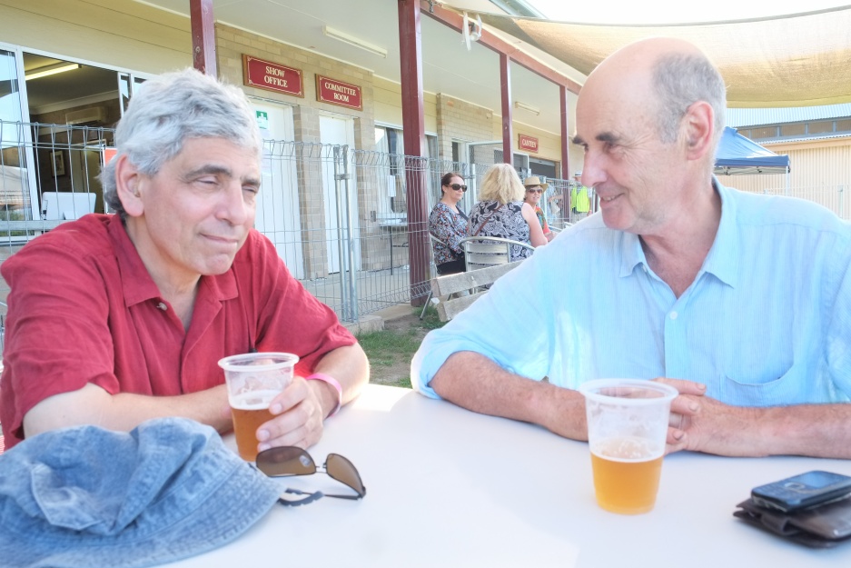 At the agricultural fair: part of Steve and David’s never-ending conversation