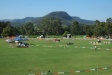 The equestrain competition grounds at the agricultural fair in Kangaroo Valley. Note the mountains and cliffs forming part of the valley rim in the background.
